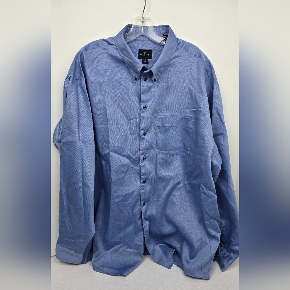 Kenneth Cole Reaction Men’s Button Down Dress Shirt XXL 18 36/37 Blue NWOT